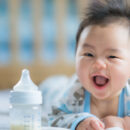 Baby with bottle