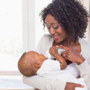 Mother and baby bottle feeding
