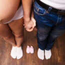 Couple holding hands