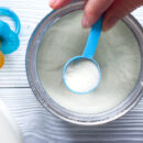 Preparing a bottle for baby